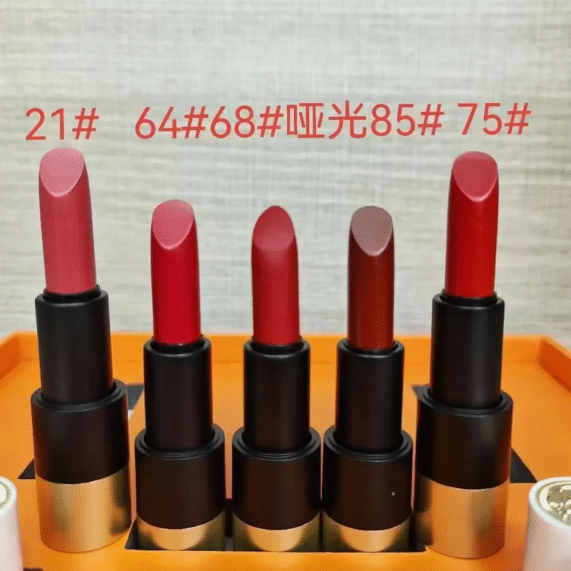 Hermes 5 Piece Lipstick Set Exquisite Cylinder Gift Box