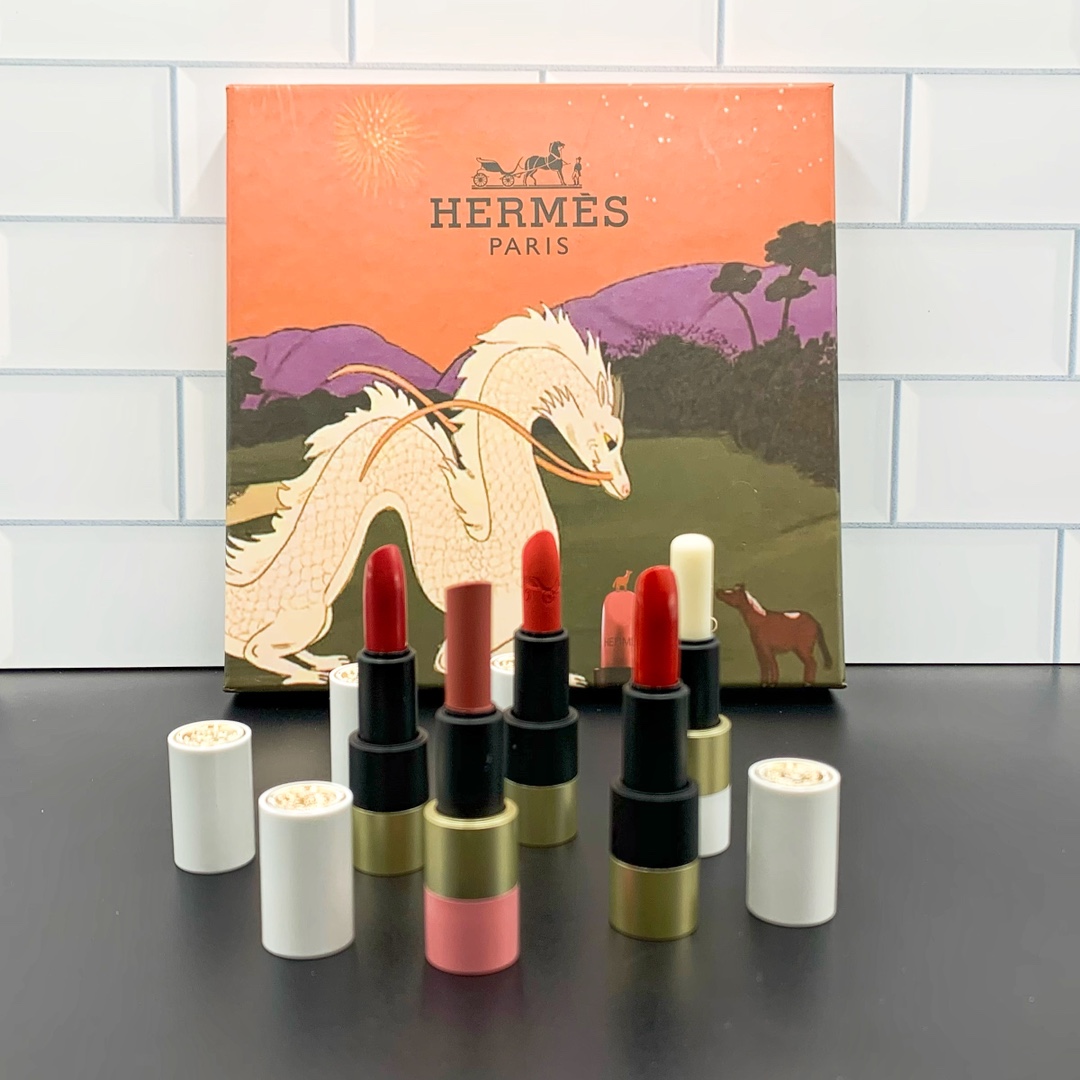 Hermès lipstick sample five-piece gift box