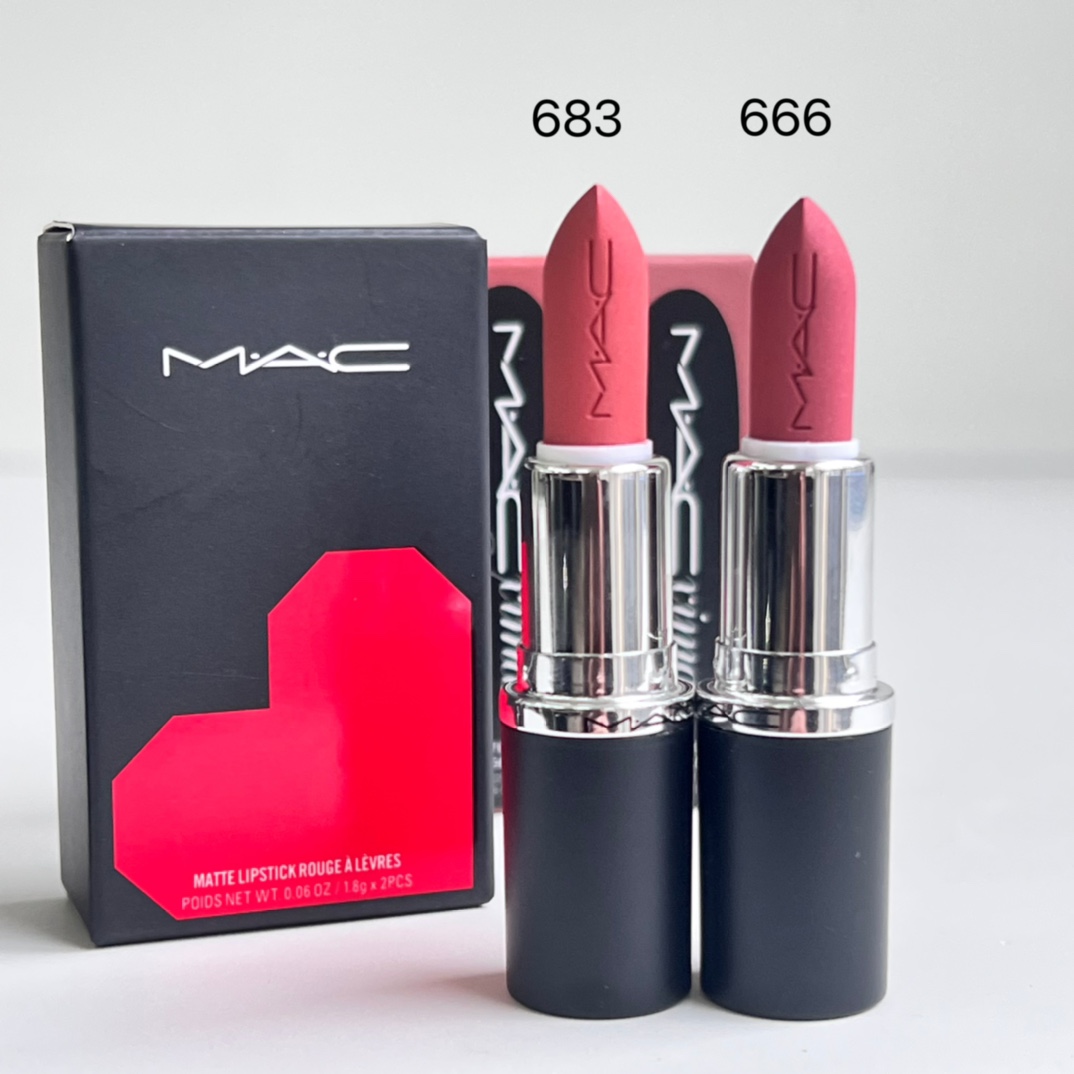 MAC ximal matte silky lipstick Valentine's 2pcs set